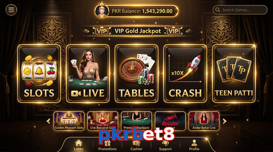 Main screen of Pkrbet8 casino page for PK players