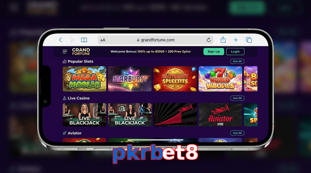 Main screen of Pkrbet8 ios page for PK players